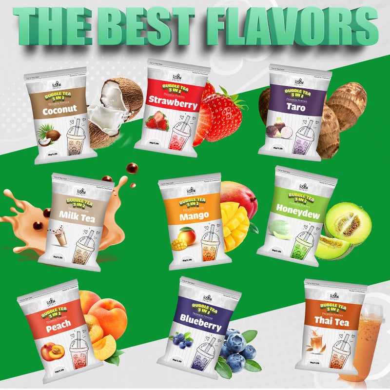 Fusion Select 2.2lb Boba Tea Powder Watermelon Bubble Tea Flavored-3-in-1 Drink Powder with Cream & Sugar - Instant Pre-Mixed Beverage for Hot or Cold Blends or Yummy Frappes - Image 4